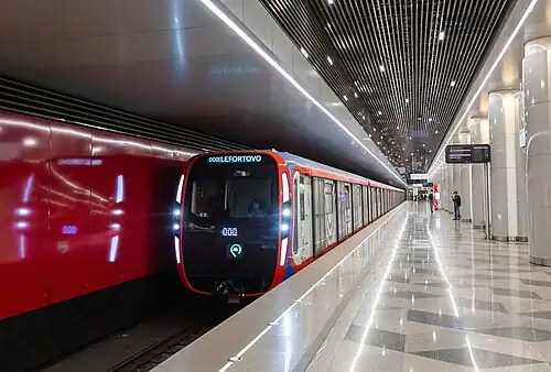 Обкатка состава на Некрасовской линии, станция  Некрасовка«Некрасовка»