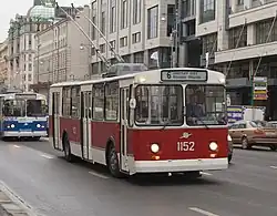 Музейный троллейбус ЗиУ-682В № 1152 с лодочками