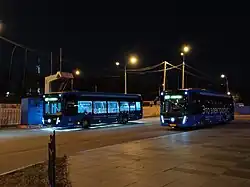 Электробусы около станции метро «Парк Победы» (3 и 8А линии)