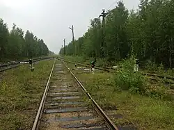 Пути станции. Вид на север, в сторону ст. Ледмозеро.