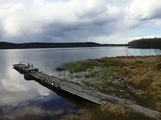 Озеро в деревне Чёрная Речка.