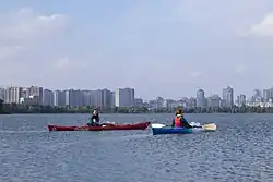 Байдарочники на озере Тяглом