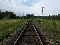 Бывшая станция Найстенъярви, вид на север.