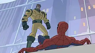 Полковник Юпитер сражаетсяс Человеком-пауком