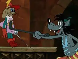 Сцена дуэли Волка и Зайца