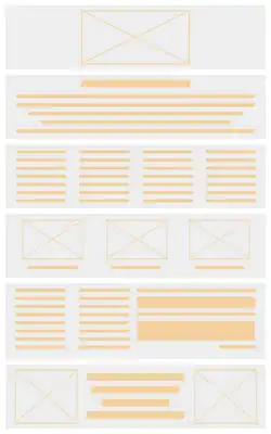 Одноколоночный типовой веб-макет