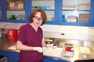 Оксана Бескровная в виварии