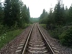 Вид в сторону ст. Янисъярви.