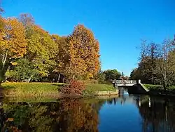 Осенний пейзаж на прудах Елагина острова