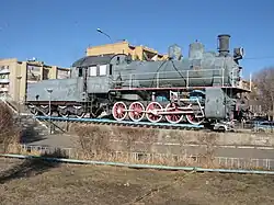 Памятник-паровоз Эу 709-81 на станции Городская