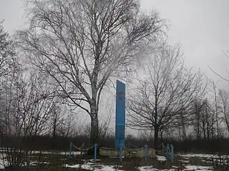 На месте гибели на берегу Старого русла Днепра