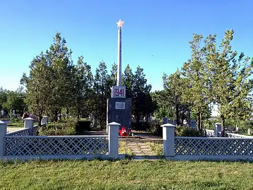 Памятный знак на месте боев пограничников 184-й сд