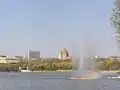 Первый городской пруд. Фонтан на воде