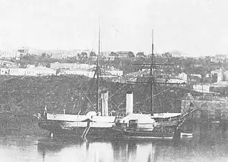 Пароход «Эльборус» в Севастополе после Крымской войны.