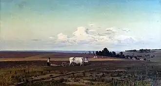 «Пахота на волах», 1886 год. Сочинский художественный музей, Россия