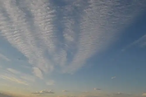 Перистые облака вечером