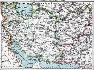 Афганистан на карте конца XIX века