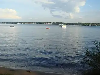 Восточная часть — Пироговское водохранилище с берега Бухты Радости