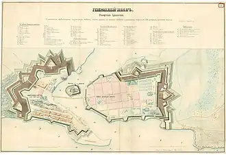 План Выборгской крепости, 1851 год