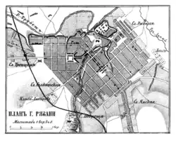 План Рязани 1871 года