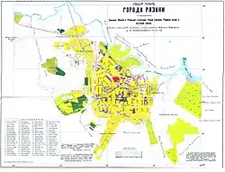 План Рязани 1909 года
