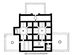 План бань Биюк-хамам. Бумага, тушь. 1926 год. Автор Б. Н. Засыпкин.