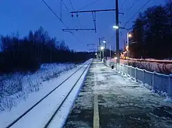 Платформа Кронштадтская Колония. Вид в сторону станции Ораниенбаум II