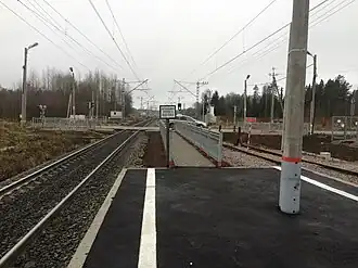 Вид с платформы в сторону ст. Матросово.