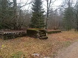 Фундамент бывшего вокзала.