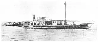 Иллюстрация парохода из книги С. С. Бережного «Броненосные и линейные корабли. Канонерские лодки: Справочник»