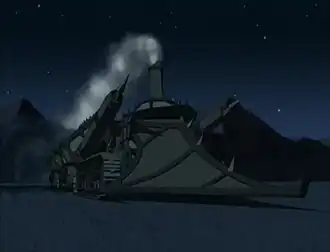 Военная машина Азулы преследуеткоманду Аватара