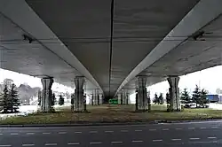 Под путепроводом на Танковом кольце