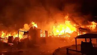 Пожар в здании школы. 2021 г.