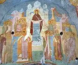 Покров Богоматери. Дионисий. Роспись собора Рождества Богородицы Ферапонтова монастыря, 1502 год