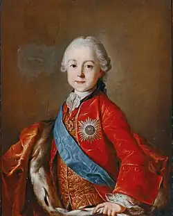 Портрет Павла кисти Пьетро Антонио Ротари в горностаевой коронационной мантии из особняка Салтыковых в Петербурге