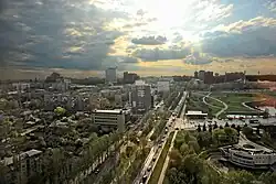 Вид на проспект Мира из гостиницы Виктория