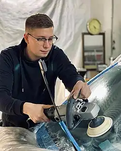 Процесс полировки лобового стекла. Восстановление 100 % прозрачности без замены и эффекта линзы