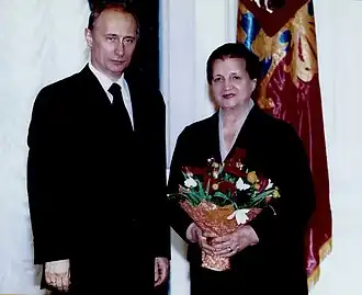 После вручения Президентом РФ В. Путиным ордена «За заслуги перед Отечеством» IV степени