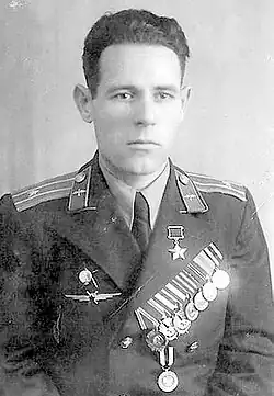 Герой Советского Союза гвардии майор Н. С. Путько. Начало 1950-х годов