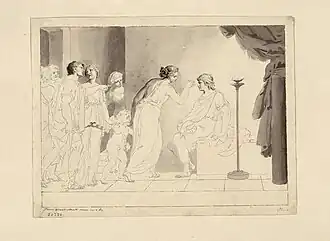 Калирия, дочь Дибутада. Санкт-Петербург, Государственный Эрмитаж. Рисунок поступил в 1925 году из собрания князей Юсуповых.