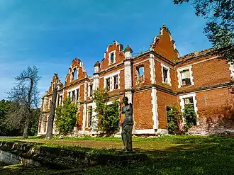 Развалины главного дома усадьбы Пашковых в Ветошкине