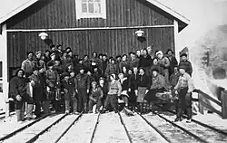 Рабочие лесопилки, 10 марта 1942 год.