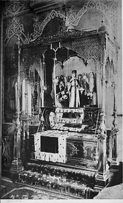 Рака с мощами преп.Евфросинии в Вознесенском соборе, 1890-е годы