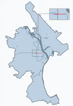 На карте города