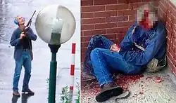 Любомир Гарман во время и после стрельбы