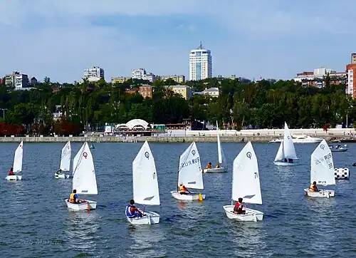 Парусная регата, снимок с Левого берега Дона