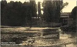 Вид реки Салар в Ташкенте в лунную ночь, 1916 год