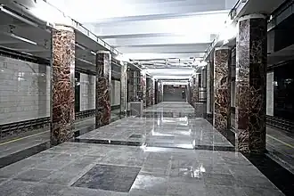 Станционный зал в ходе реконструкции18 января 2021 года