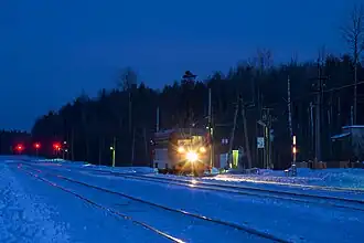 Рельсовый автобус РА1-0059 на станции Пемба