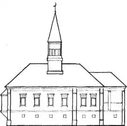 Рисунок соборной мечети по проекту архитектора Якобсона для Буинского уезда Симбирской губернии 1876 г.